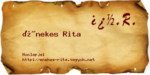 Énekes Rita névjegykártya